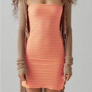 Urban Outfitters Orange & Purple Tube Dress